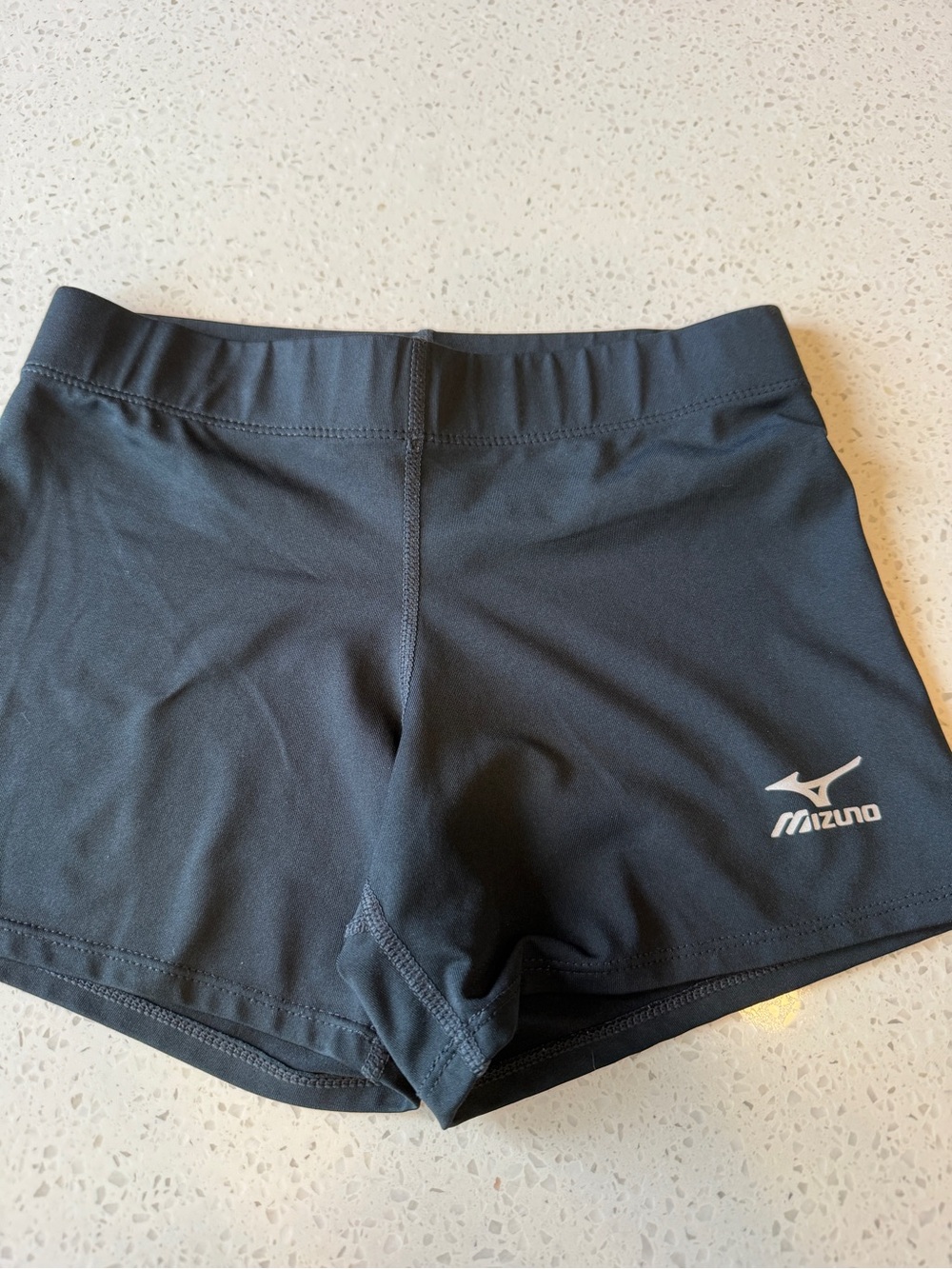 Mizuno Black Women's Athletic Shorts with White Logo
